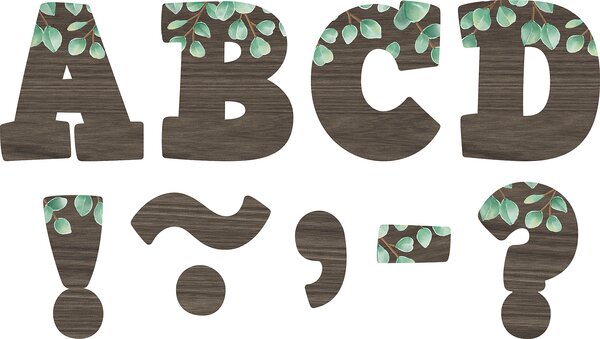 TCR77485 Eucalyptus Bold Block 3" Magnetic Letters Image