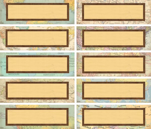 Travel the Map Labels Magnetic Accents - TCR77487 | Teacher Created ...