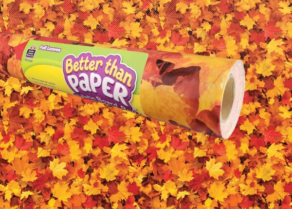 TCR77497 Fall Leaves Better Than Paper Bulletin Board Roll Image