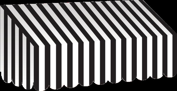 TCR77505 Black & White Stripes Awning Image