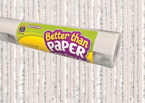 TCR77526 Birch Trees Better Than Paper Bulletin Board Roll Image