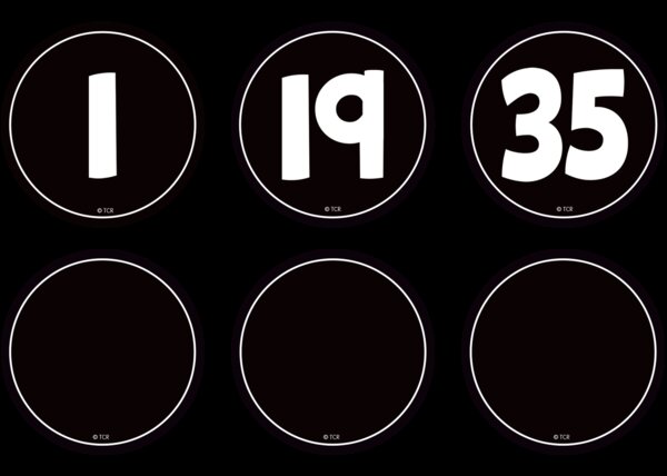 TCR77589 Black and White Numbers Magnetic Accents Image