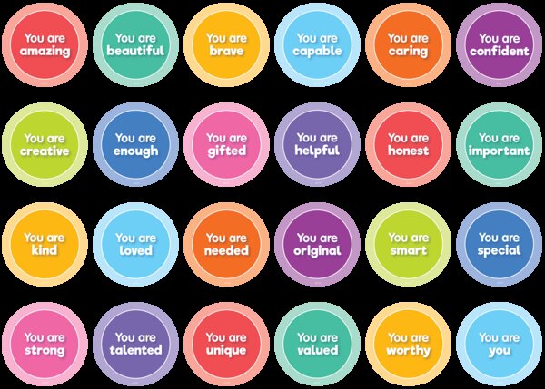 TCR77592 Colorful Magnetic Positive Affirmations Image