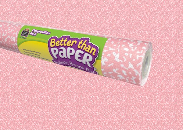 TCR77625 Composition Pink Better Than Paper Bulletin Board Roll Image
