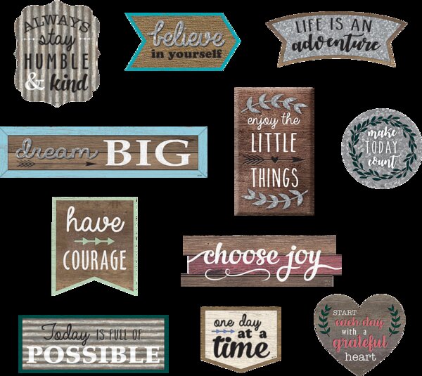 TCR77875 Clingy Thingies: Home Sweet Classroom Positive Sayings Accents Image