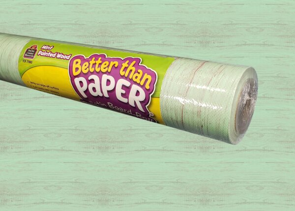 TCR77883 Mint Painted Wood Better Than Paper Bulletin Board Roll Image