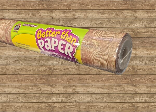 TCR77884 Rustic Wood Better Than Paper Bulletin Board Roll Image