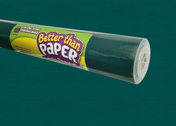 TCR77893 Hunter Green Painted Wood Better Than Paper Bulletin Board Roll Image