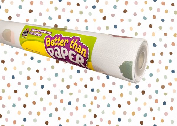 TCR77899 Everyone is Welcome Painted Dots Better Than Paper Bulletin Board Roll Image