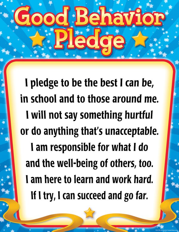 TCR7790 Good Behavior Pledge Chart Image