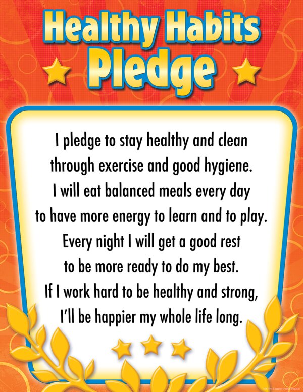 TCR7791 Healthy Habits Pledge Chart Image