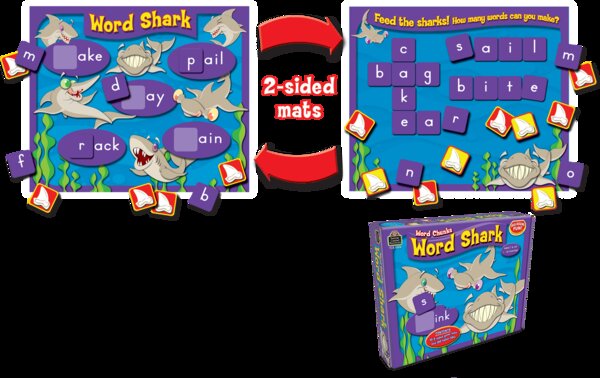 TCR7806 Word Shark: Word Chunks Game Image