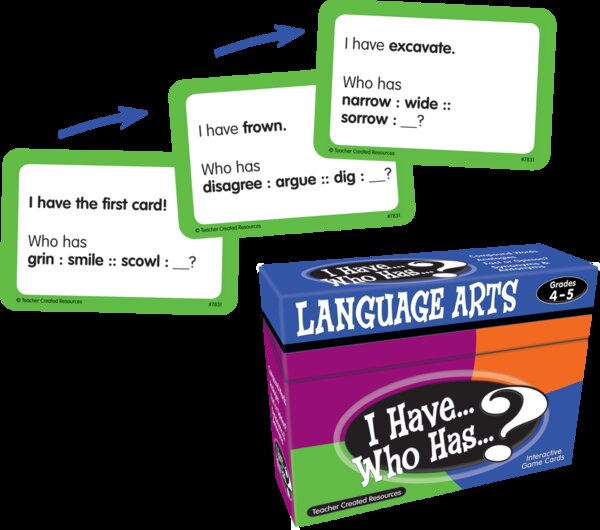 TCR7831 I Have, Who Has Language Arts Game Grade 4-5 Image