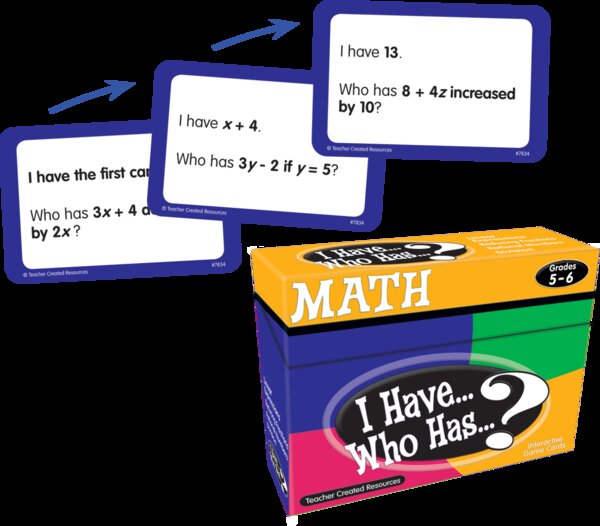 TCR7834 I Have, Who Has Math Game Grade 5-6 Image