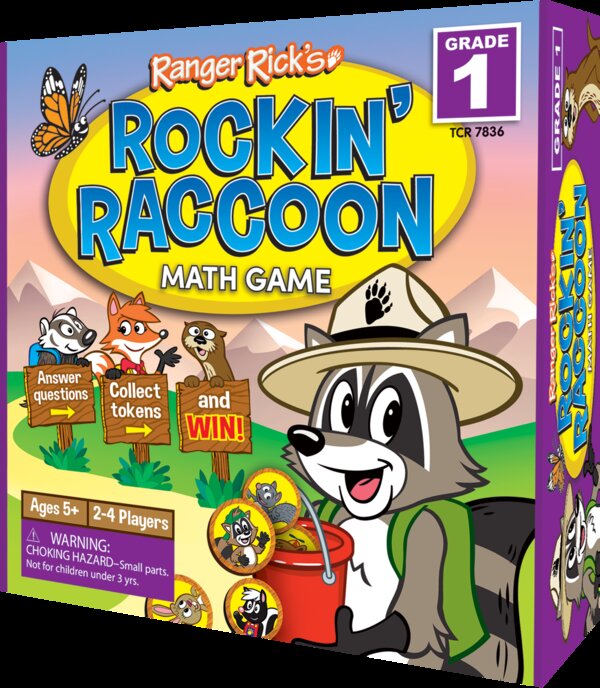 TCR7836 Ranger Rick Rockin' Raccoon Math Game Grade 1 Image