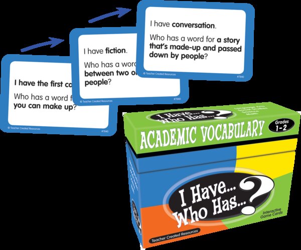 TCR7840 I Have, Who Has Academic Vocabulary Game Grade 1-2 Image