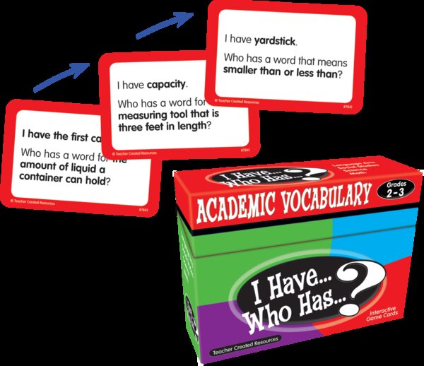 TCR7841 I Have, Who Has Academic Vocabulary Game Grade 2-3 Image