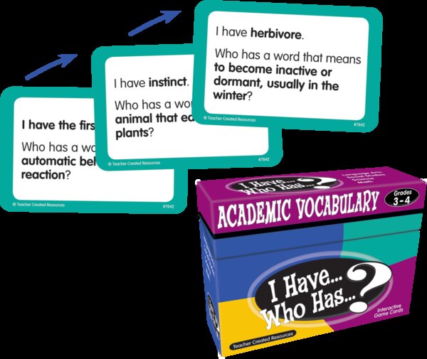 TCR7842 I Have, Who Has Academic Vocabulary Game Grade 3-4 Image