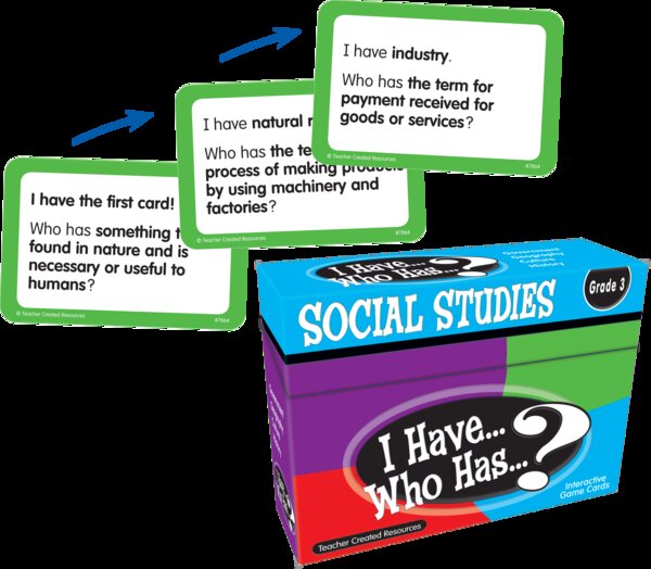 TCR7864 I Have, Who Has Social Studies Game Grade 3 Image