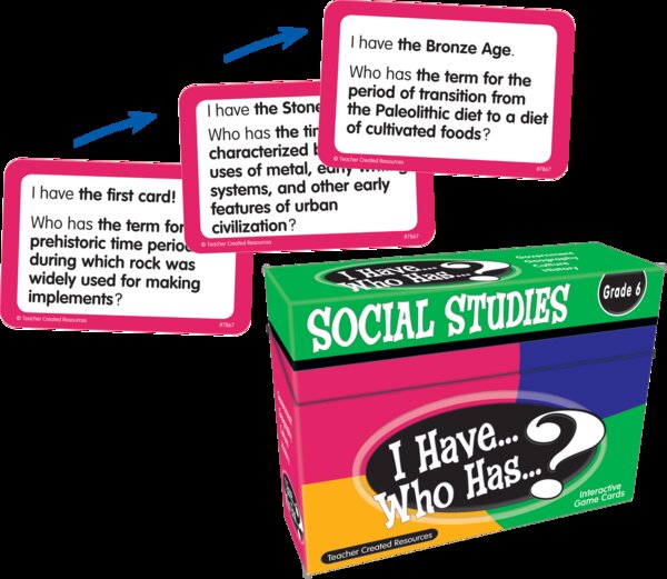 TCR7867 I Have, Who Has Social Studies Game Grade 6 Image