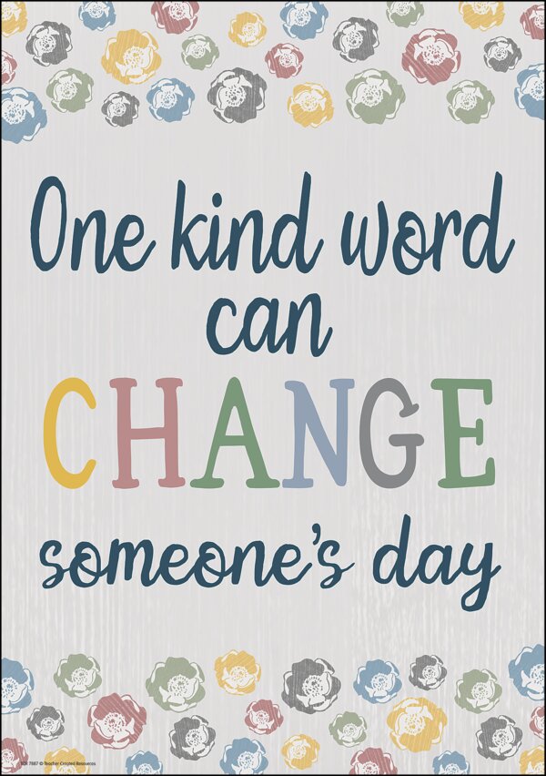 TCR7887 One Kind Word Positive Poster Image