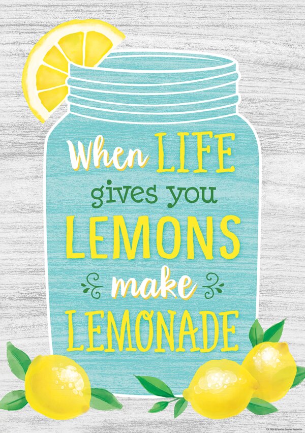 TCR7956 When Life Gives You Lemons Make Lemonade Positive Poster Image