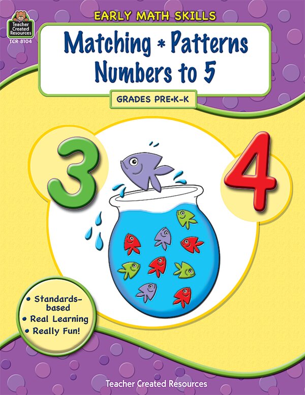 TCR8104 Early Math Skills: Matching-Patterns-Numbers to 5 Image