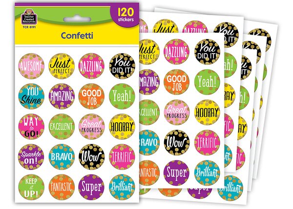 TCR8191 Confetti Stickers Image