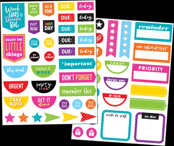 TCR8195 Colorful Planner Stickers Image