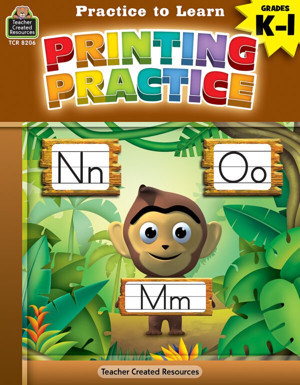 TCR8206 Practice to Learn: Printing Practice Grades K-1 Image