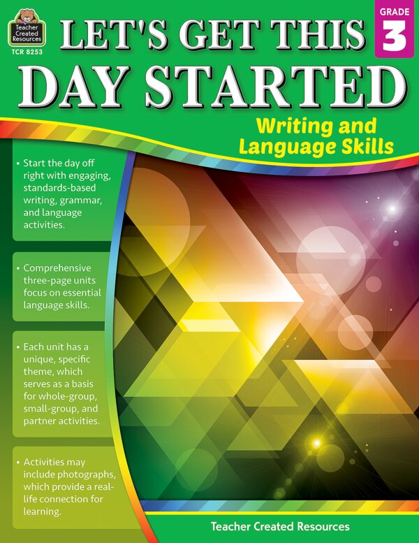 TCR8253 Let's Get This Day Started: Writing and Language Skills Grade 3 Image