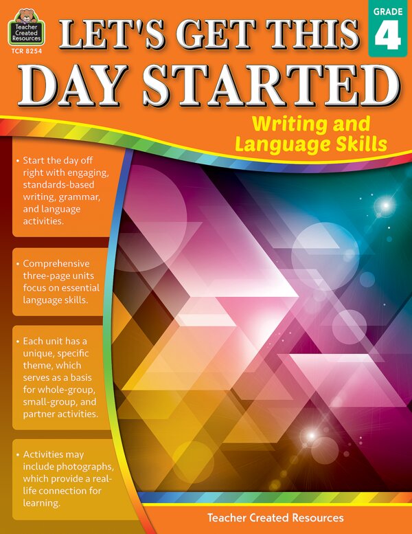 TCR8254 Let's Get This Day Started: Writing and Language Skills Grade 4 Image