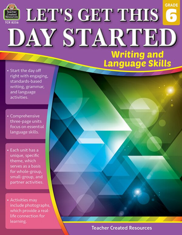 TCR8256 Let's Get This Day Started: Writing and Language Skills Grade 6 Image