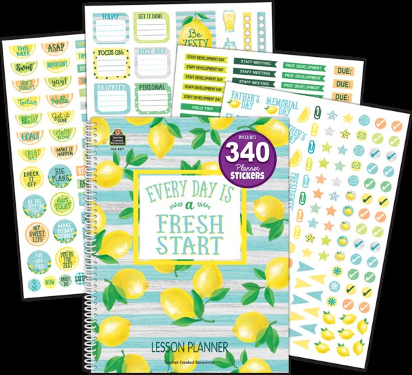 TCR8271 Lemon Zest Lesson Planner Image