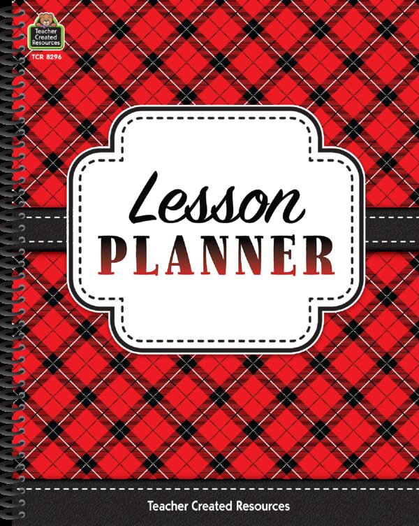 TCR8296 Plaid Lesson Planner Image