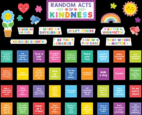 TCR8328 Colorful Random Acts of Kindness Bulletin Board Image