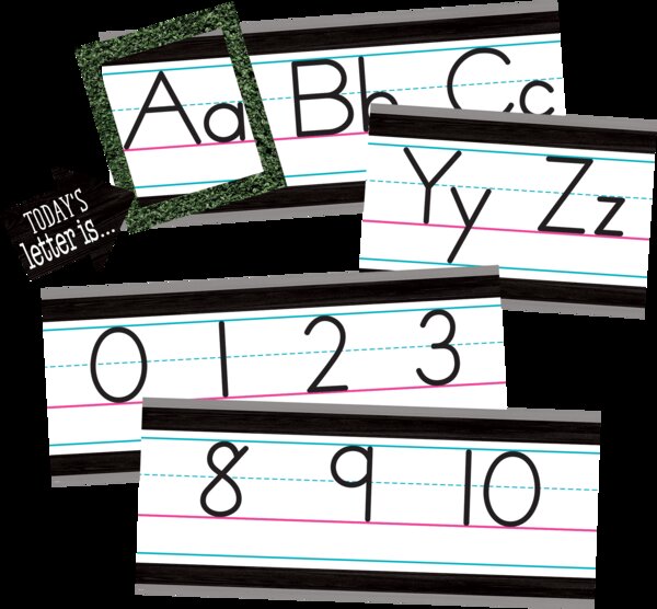 TCR8338 Modern Farmhouse Alphabet Line Bulletin Board Image