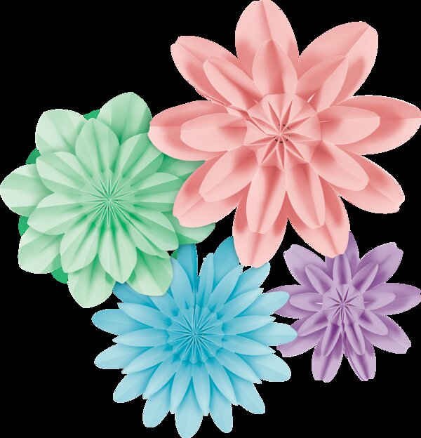 TCR8352 Pastel Pop Paper Flowers Image