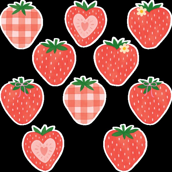 TCR8358 Strawberry Patch Accents Image