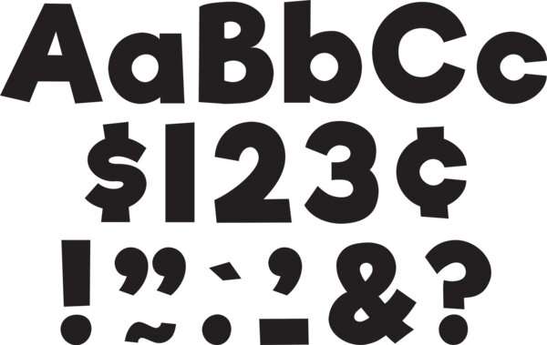 TCR8360 Black 4" Everyday Letters Combo Pack Image