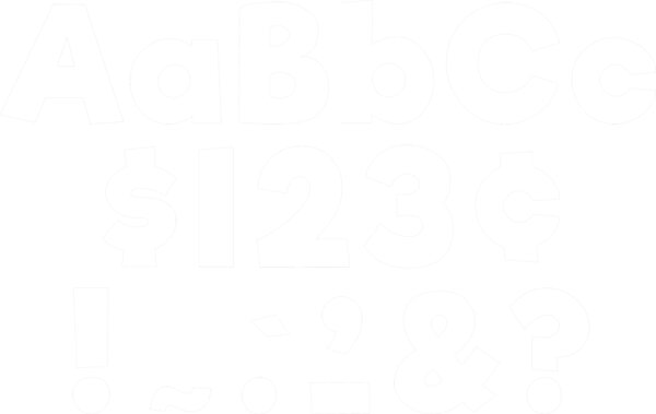 TCR8361 White 4" Everyday Letters Combo Pack Image