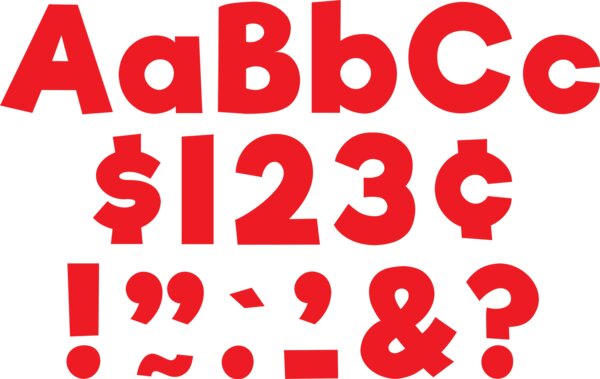 TCR8363 Red 4" Everyday Letters Combo Pack Image