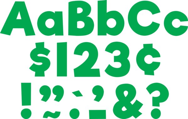 TCR8365 Green 4" Everyday Letters Combo Pack Image