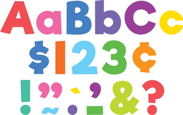 TCR8367 Colorful 4" Everyday Letters Combo Pack Image
