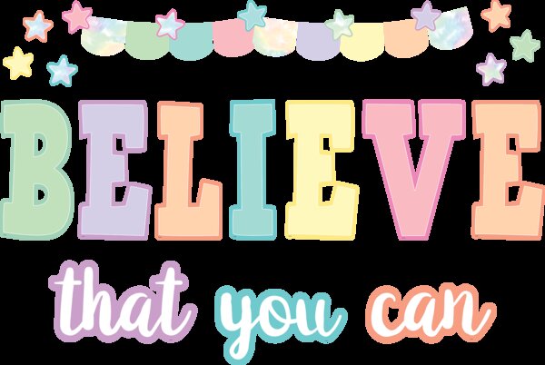 TCR8412 Pastel Pop Believe That You Can Bulletin Board Image