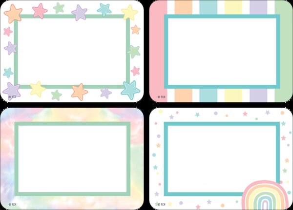 TCR8421 Pastel Pop Name Tags/Labels - Multi-Pack Image