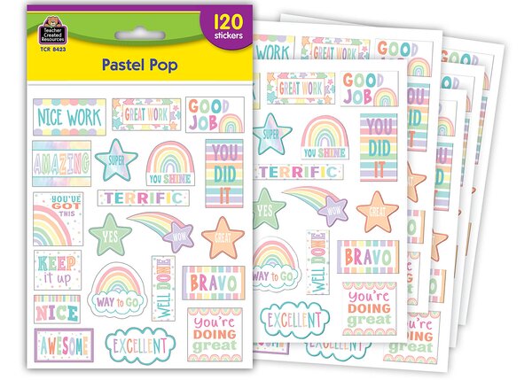 TCR8423 Pastel Pop Stickers Image