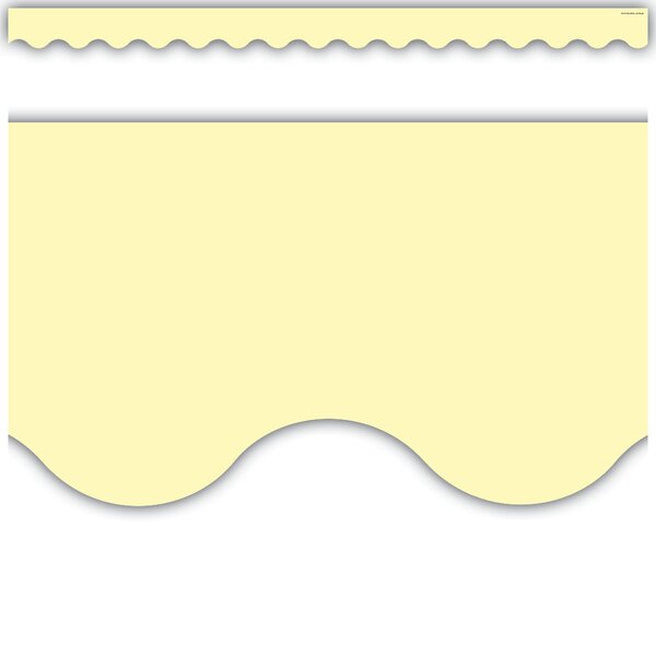 TCR8429 Pastel Yellow Scalloped Border Trim Image