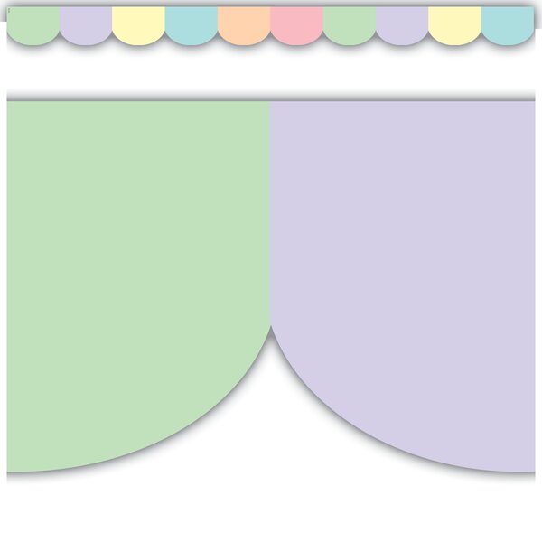 TCR8433 Pastel Pop Scalloped Die-Cut Border Trim Image