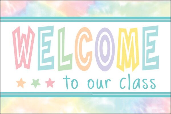 TCR8434 Pastel Pop Welcome Postcards Image